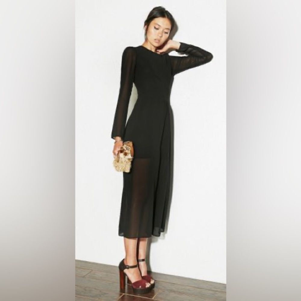 NWT Reformation Jupiter Midi Black Dress Size XS - Picture 4 of 10
